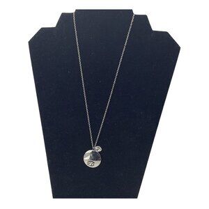 Cancer Zodiac Pendant Necklace With Crystal Charm Silver Tone Chain Adjustable